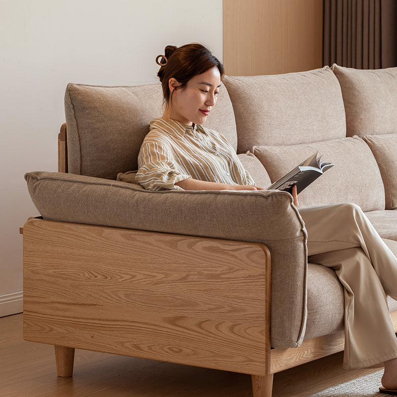 Jonah chenille couch in wheat – view 3
