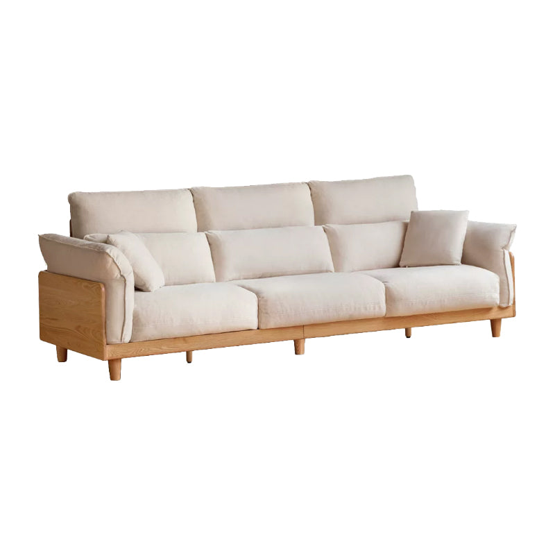 Jonah chenille couch in wheat – White 282cm, view 8