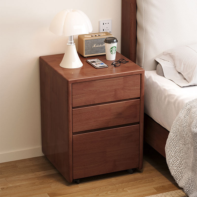 Judith Wooden Side Table with Drawer in Rubberwood 40cm – view 7