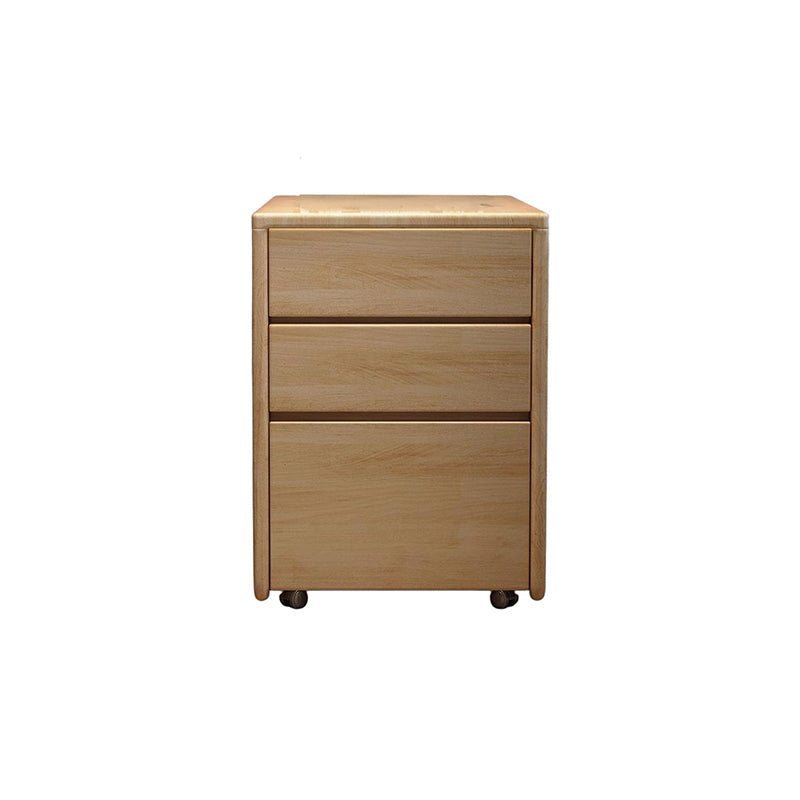Judith Wooden Side Table with Drawer in Rubberwood 40cm – Natural Wood, view 6