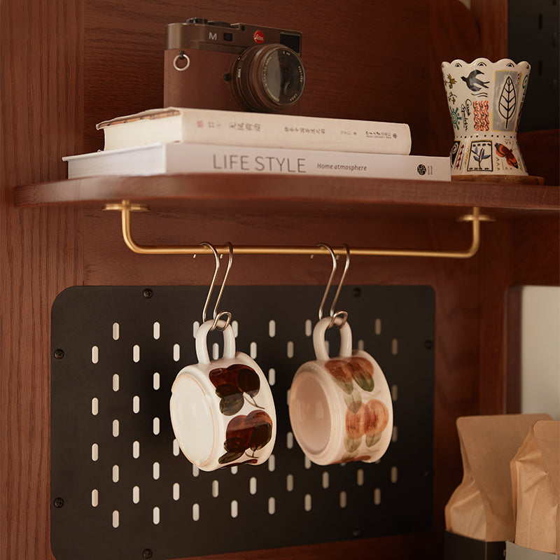 Kareem oak and carbon crystalline panel bookshelf in walnut – view 11