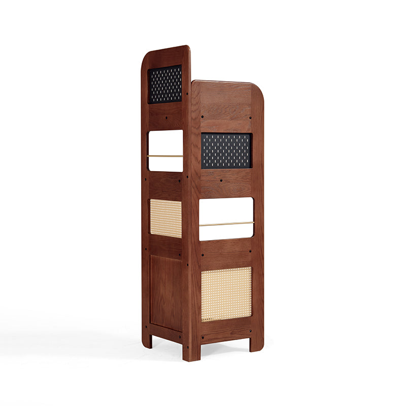 Kareem oak and carbon crystalline panel bookshelf in walnut – view 19