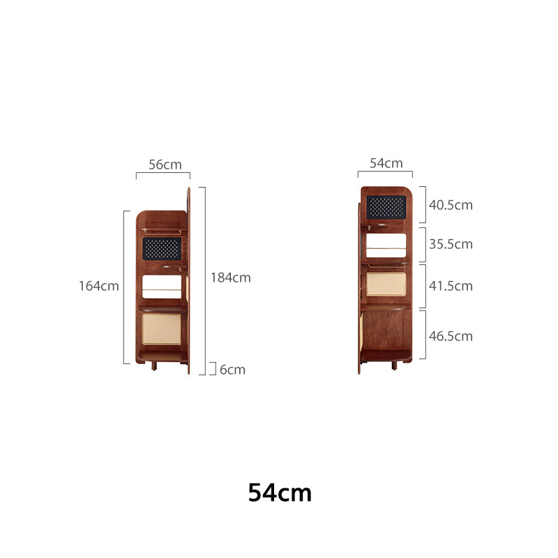 Kareem oak and carbon crystalline panel bookshelf in walnut – view 23