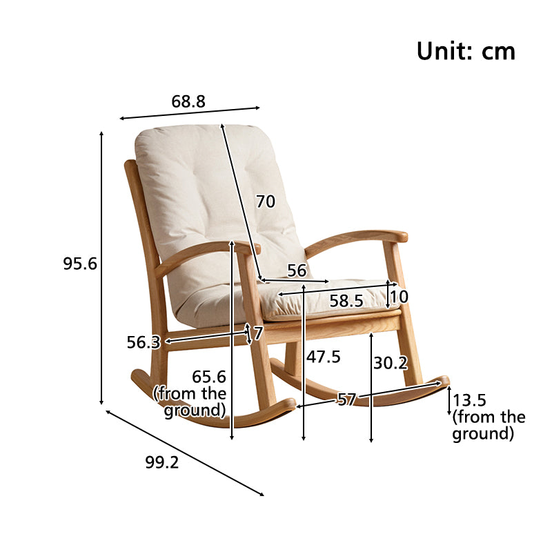 Kathryn Wooden Rocking Chair with Optional Stool – view 10