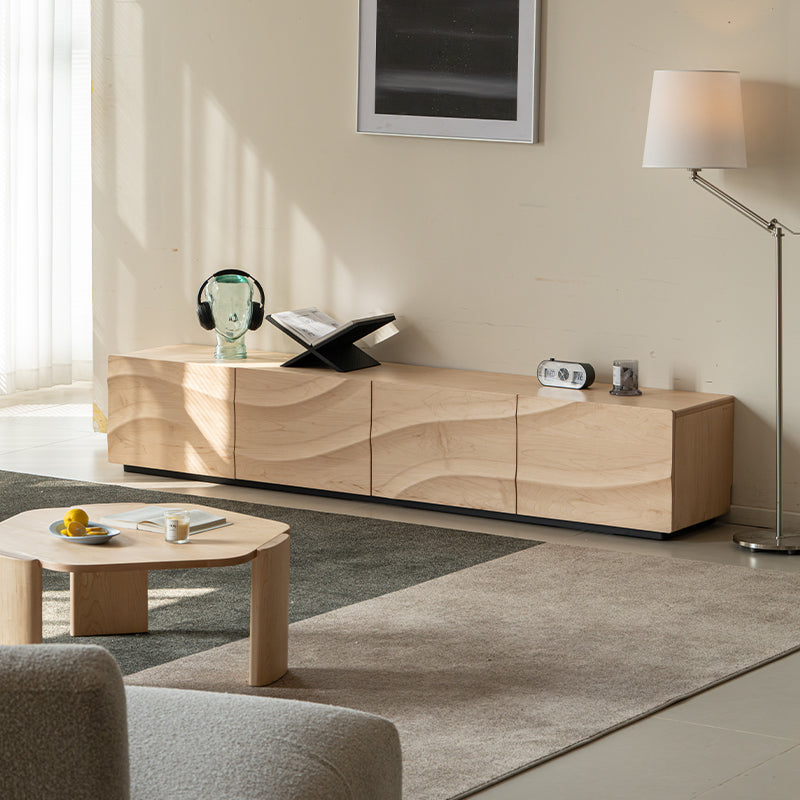Kelly Solid Hard Maple and Oak Timber TV Unit 220cm 240cm