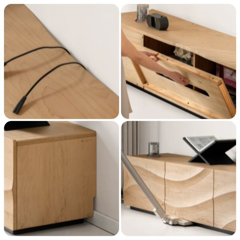Kelly Solid Hard Maple and Oak Timber TV Unit 220cm 240cm – view 7