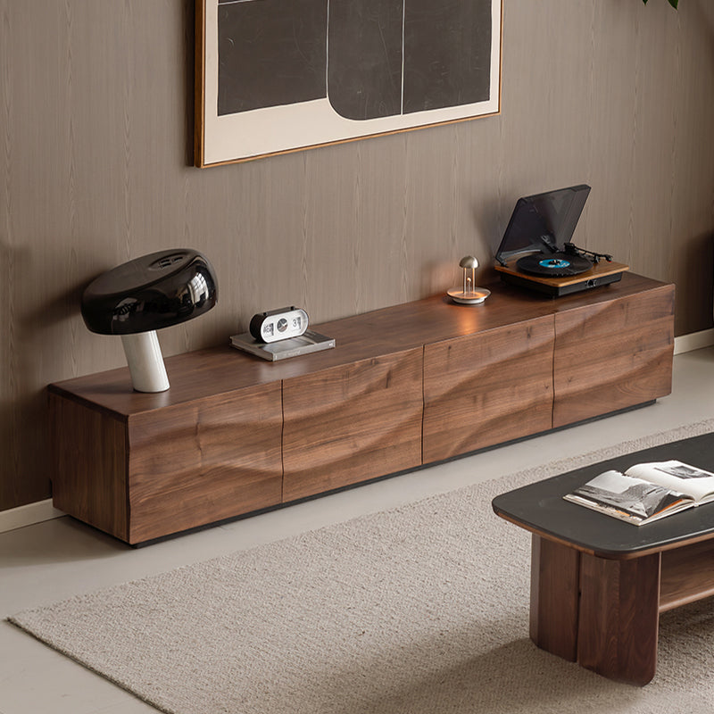 Kelly solid black walnut TV unit – view 2