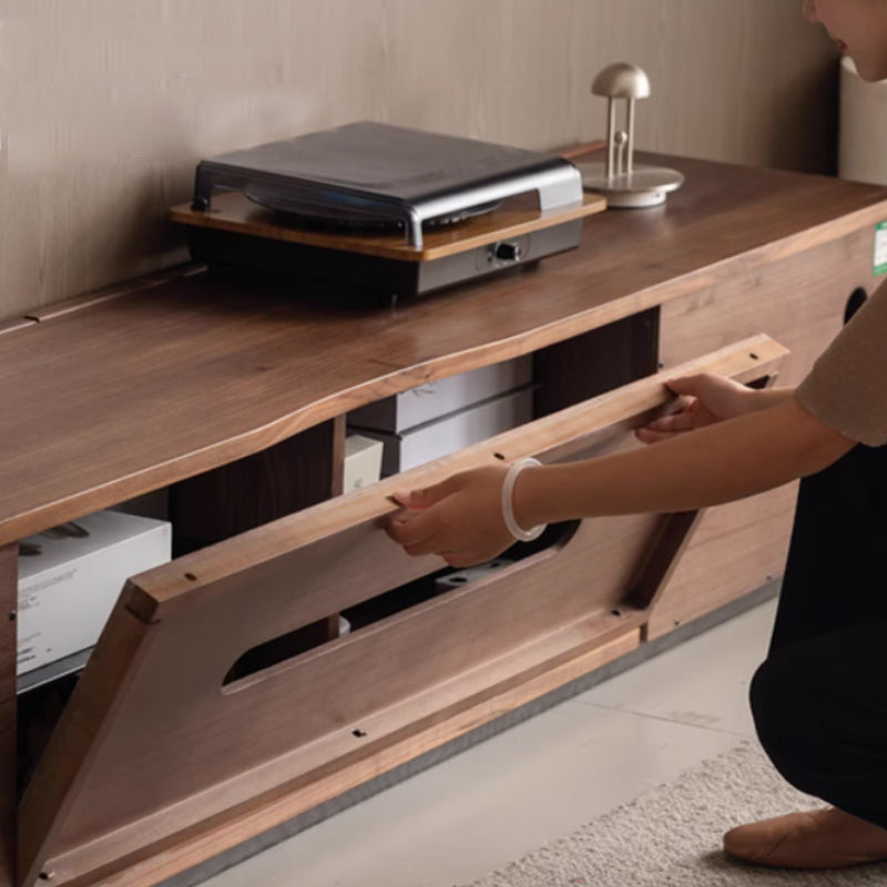 Kelly solid black walnut TV unit – view 5