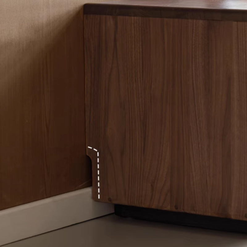 Kelly solid black walnut TV unit – view 6