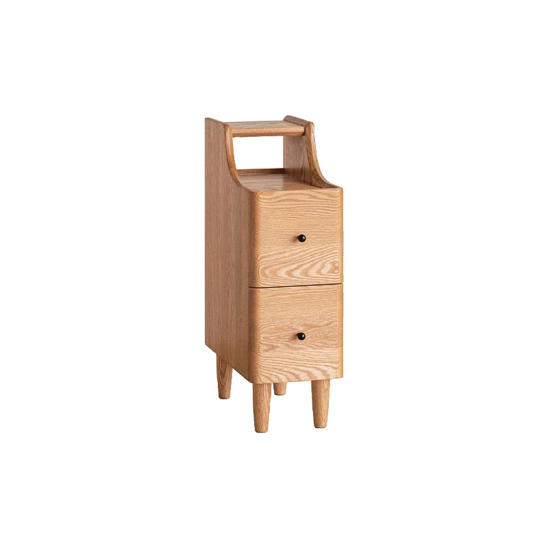Kenneth Solid American Oak Bedside Table with Drawer, Two Widths – view 4