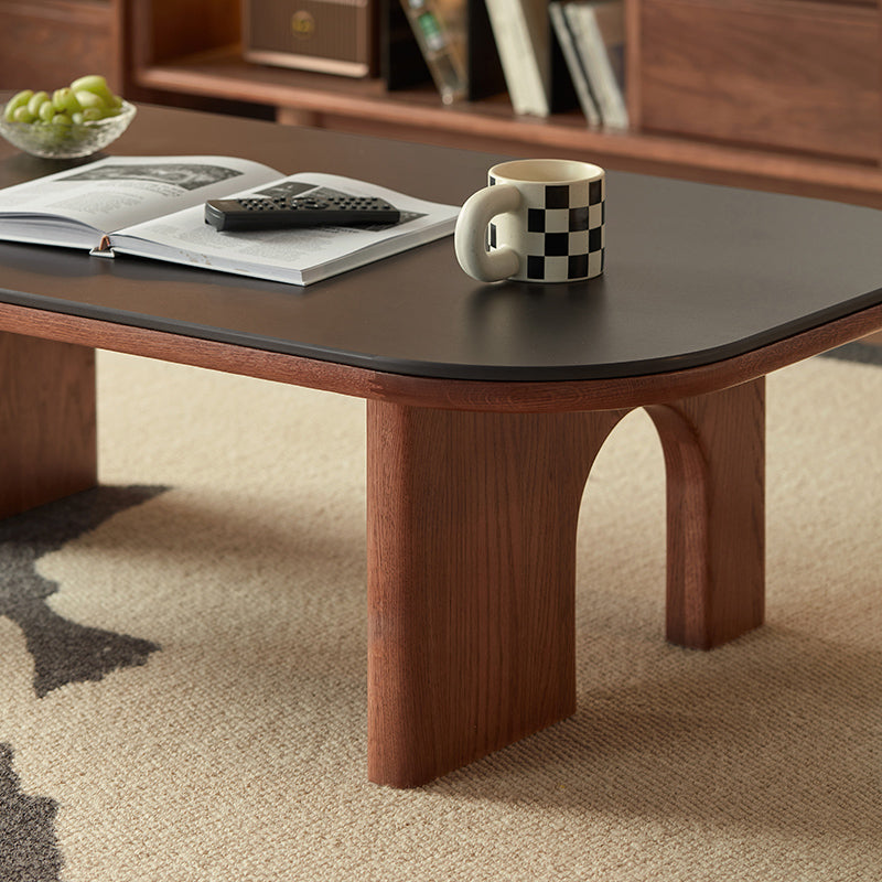 Koree Solid American Oak Coffee Table with Matte Ceramic Top 120cm – view 6