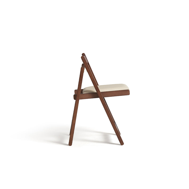 Kurt folding timber dining chair in walnut colour – view 11