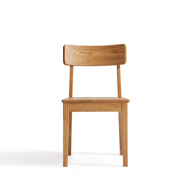 Kya armless solid oak dining chair in walnut colour – view 13