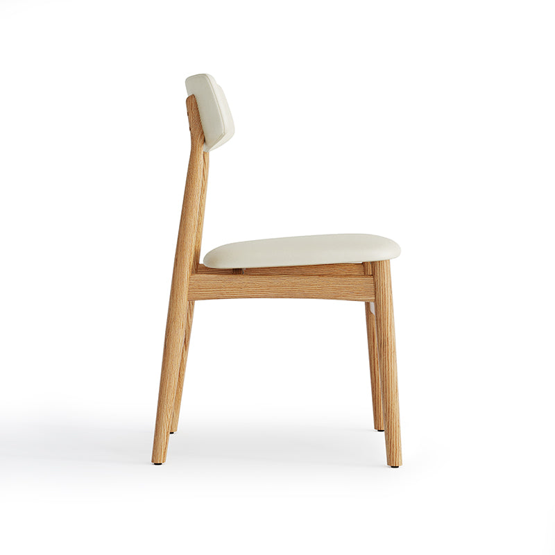 Kya armless solid oak dining chair in walnut colour – view 20