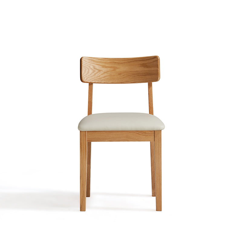 Kya armless solid oak dining chair in walnut colour – view 6