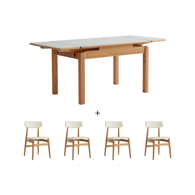 Kya oak and ceramic extendable dining table – 160cm Table+Chair A*4, 180cm Table+Chair A*4, view 12