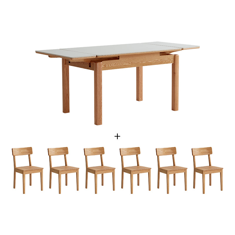 Kya oak and ceramic extendable dining table – 160cm Table+Chair B*6, 180cm Table+Chair B*6, view 11