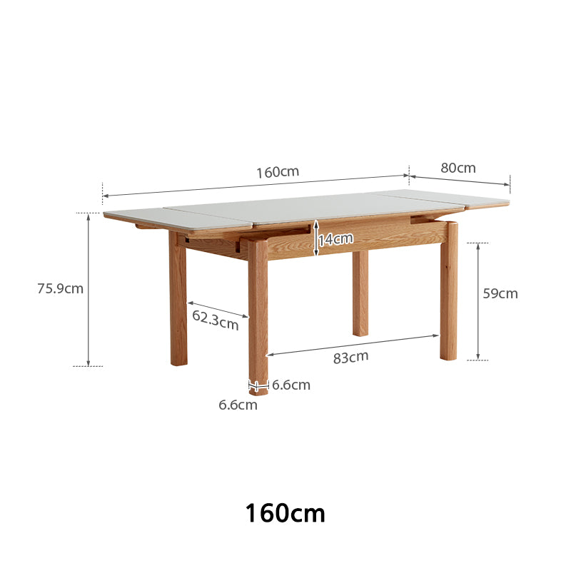 Kya oak and ceramic extendable dining table – view 21