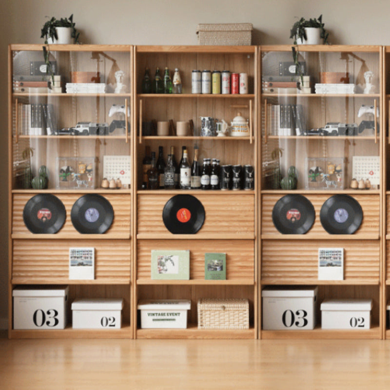 Kyson solid American oak tall bookshelf