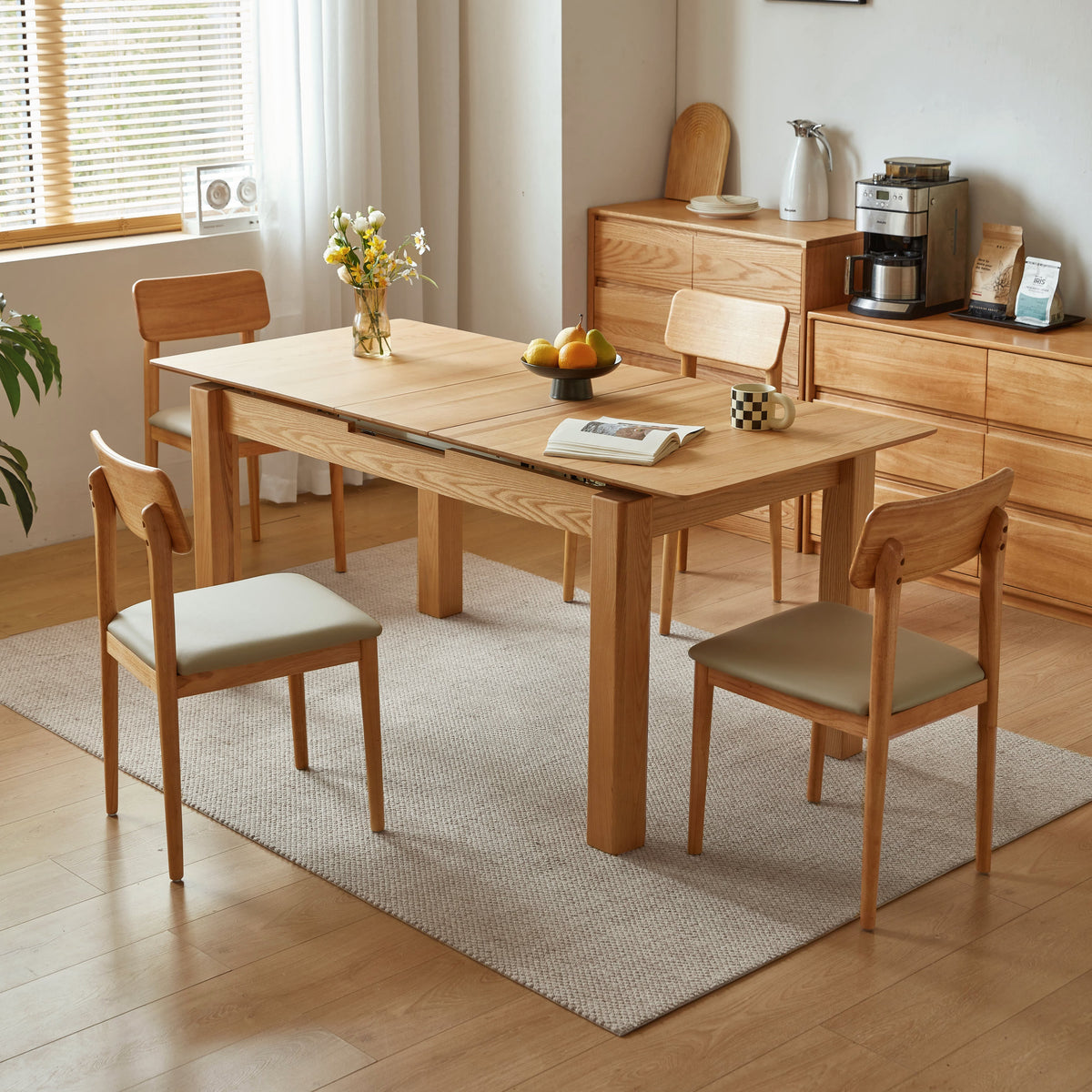 Lafond Ash Timber Extendable Dining Table 140cm / 170cm – view 2