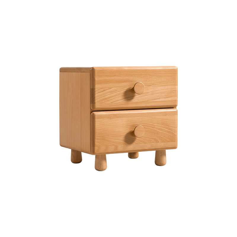 Linton Solid Beech Kids Bedside Table with Drawer 40cm – view 12