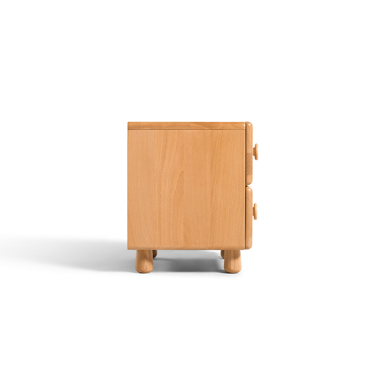 Linton Solid Beech Kids Bedside Table with Drawer 40cm – view 15