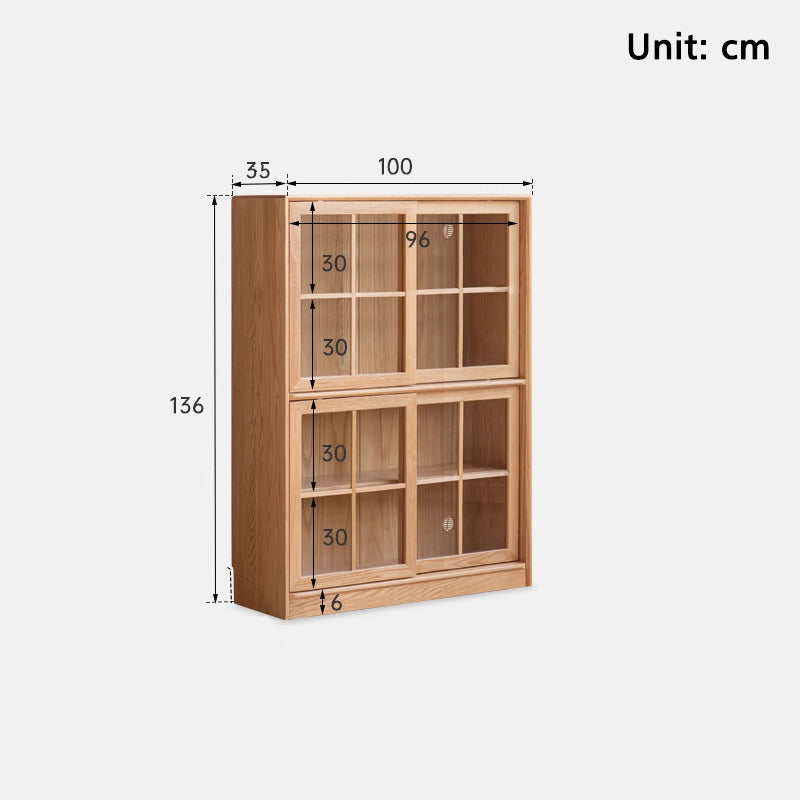 Lore modular solid oak cabinet in natural wood finish – view 11