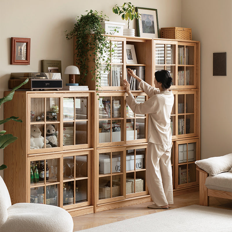 Lore modular solid oak cabinet in natural wood finish – view 2