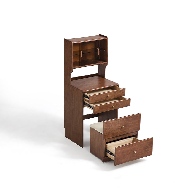 Lorraine rubberwood dressing table in walnut colour – view 19