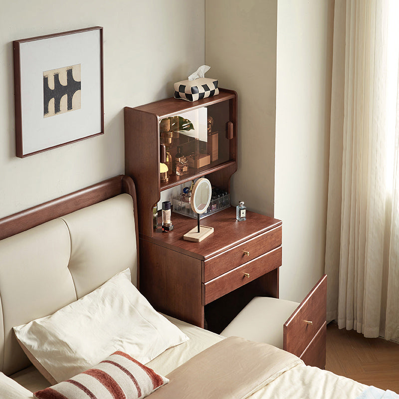 Lorraine rubberwood dressing table in walnut colour – view 3