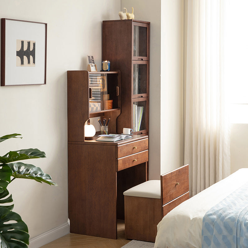 Lorraine rubberwood dressing table in walnut colour – view 6