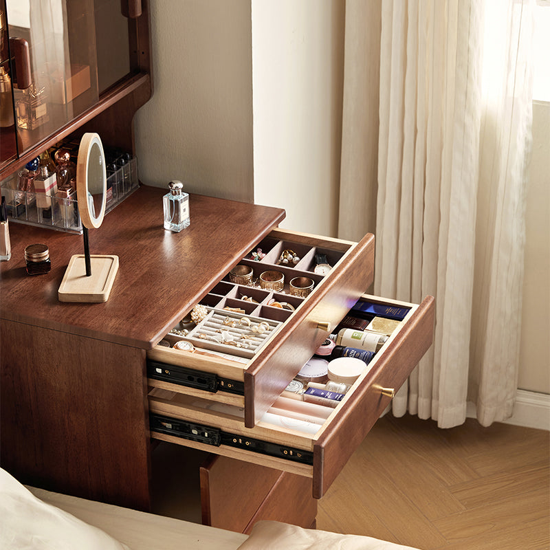 Lorraine rubberwood dressing table in walnut colour – view 7