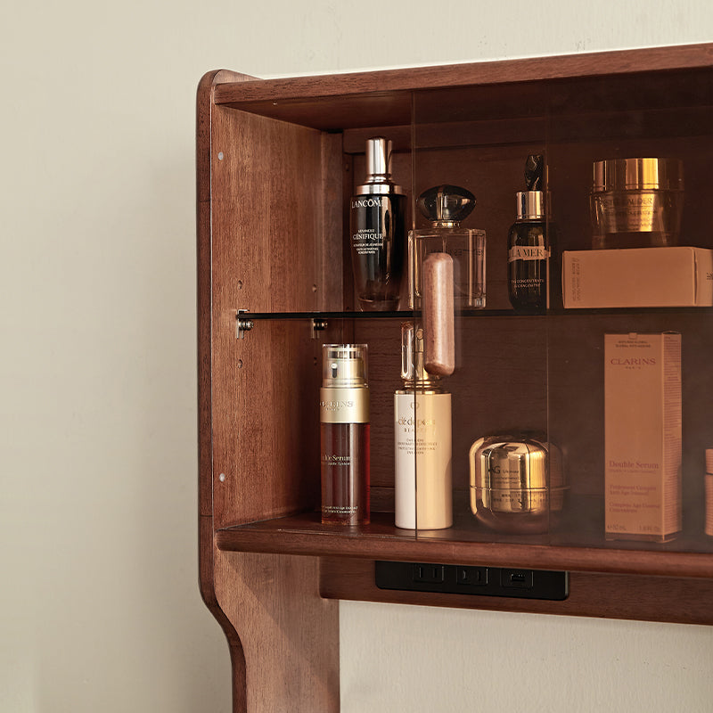 Lorraine rubberwood dressing table in walnut colour – view 9