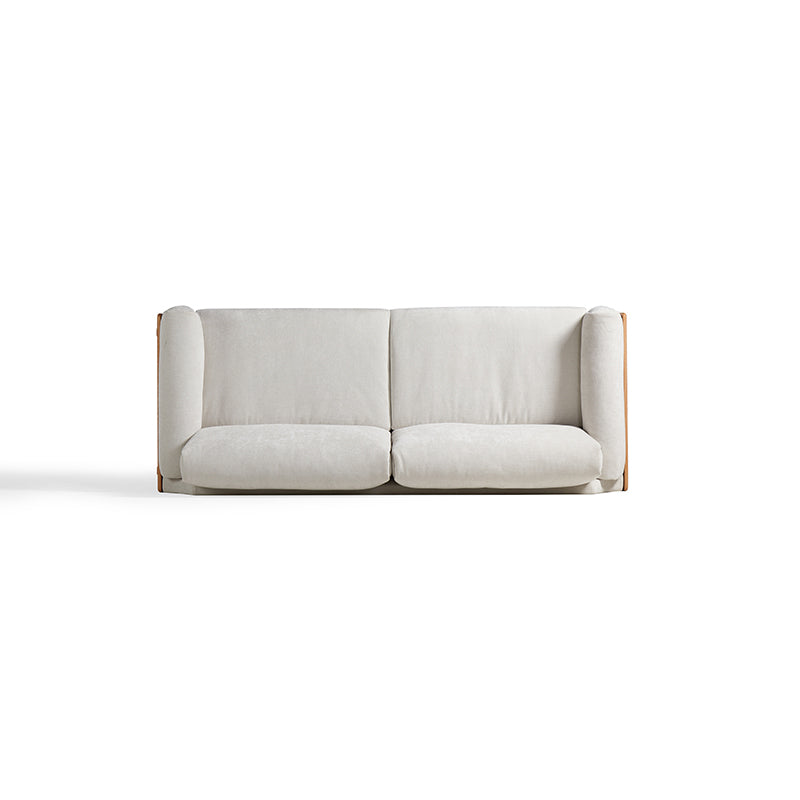 Lucille light grey chenille sofa bed on oak frame – view 22