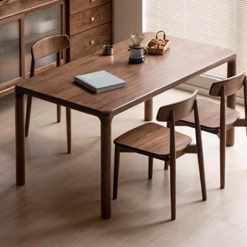 Lyra solid black walnut dining table