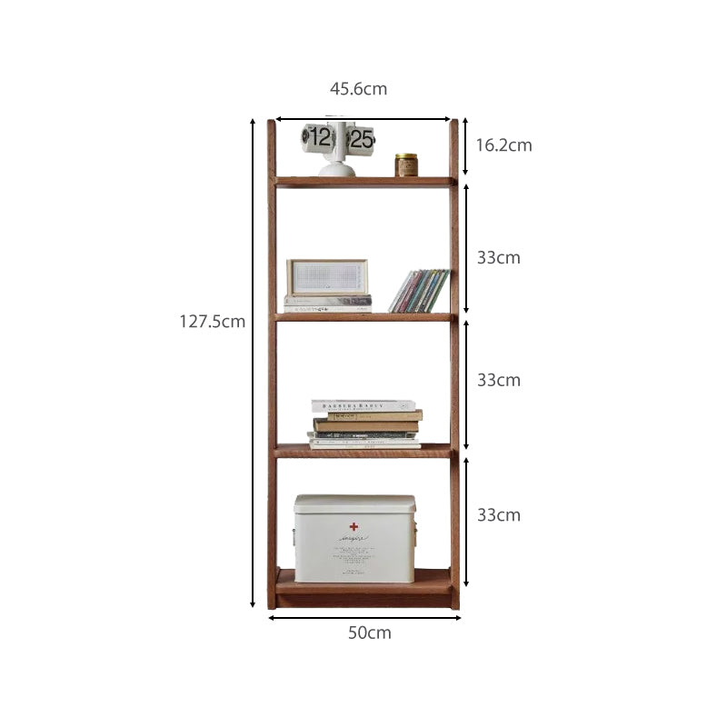 Mabel solid oak bookcase with tiered shelves – view 8