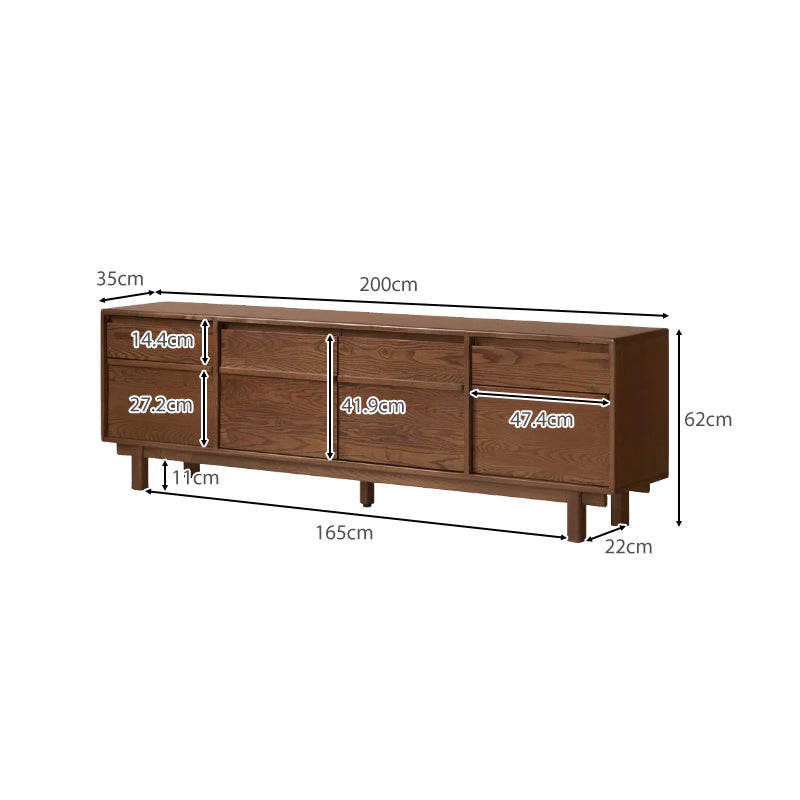 Madeleine wooden TV unit with drawers – view 10