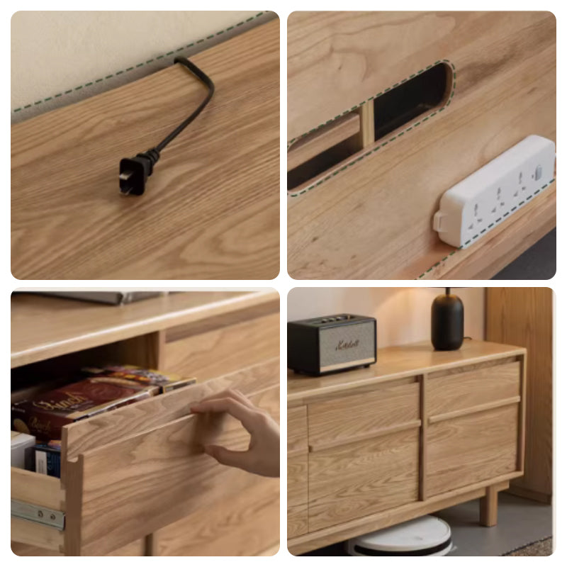 Madeleine wooden TV unit with drawers – view 19