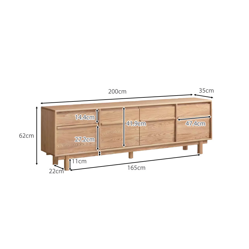 Madeleine wooden TV unit with drawers – view 21