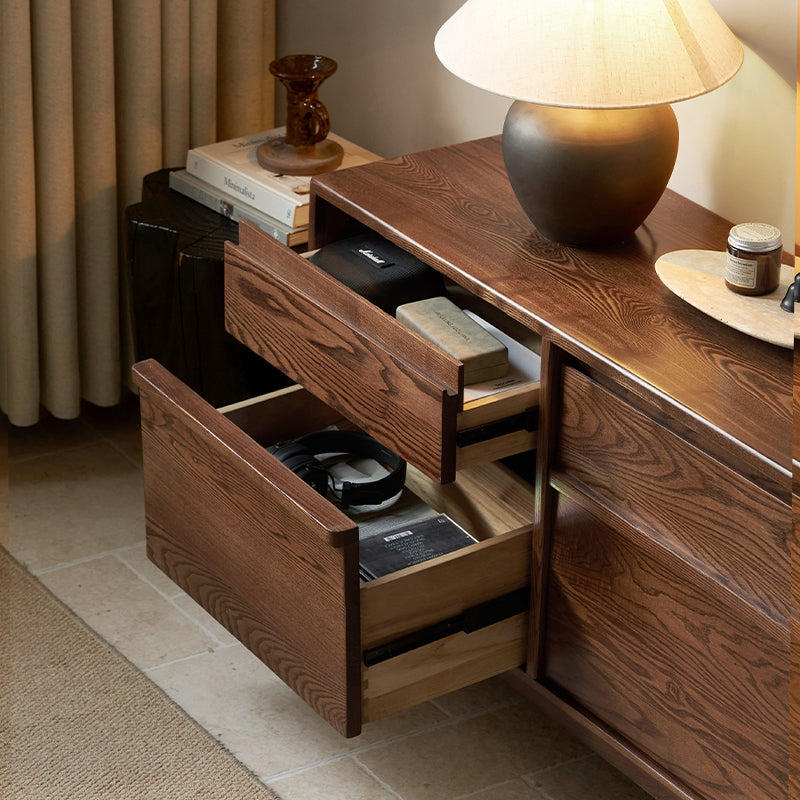 Madeleine wooden TV unit with drawers – view 5