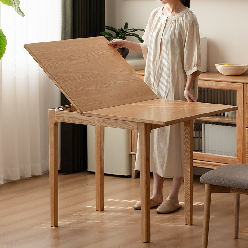 Margot solid American oak folding dining table – view 5