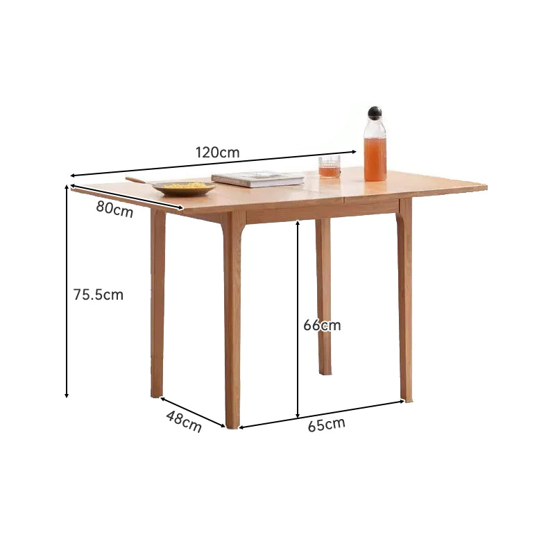 Margot solid American oak folding dining table – view 9