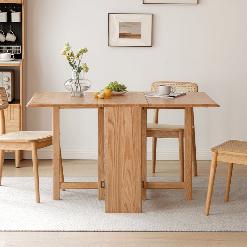 Mariah solid American oak extendable dining table in natural wood – view 2