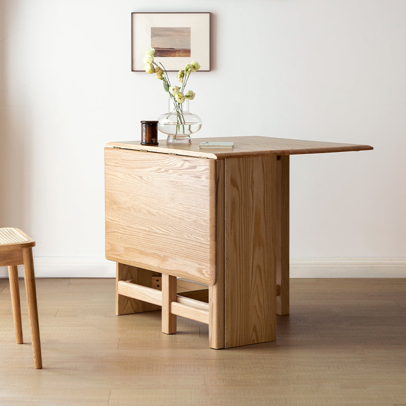 Mariah solid American oak extendable dining table in natural wood – view 4