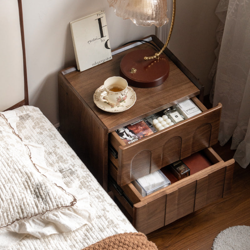 Marigold solid black walnut bedside table with drawer – view 5