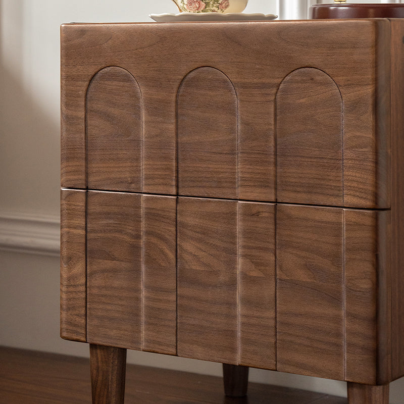 Marigold solid black walnut bedside table with drawer – view 9