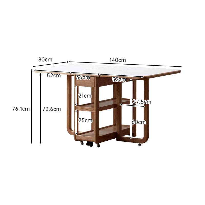 Maris solid American oak and ceramic extendable dining table – view 14