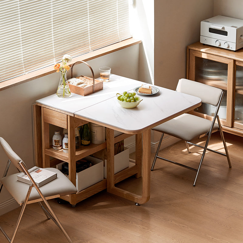 Maris solid American oak and ceramic extendable dining table – view 4