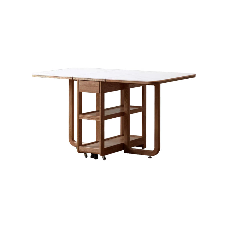 Maris solid American oak and ceramic extendable dining table – Walnut, view 13