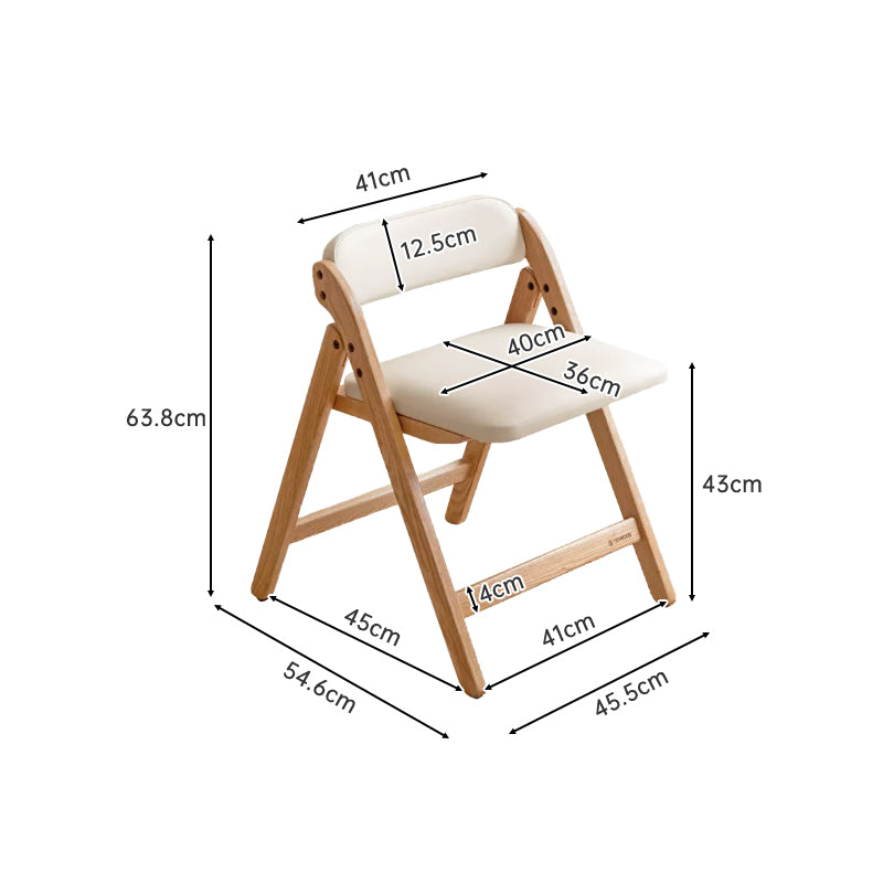 Maris folding solid oak dining chair with cushioned seat – view 6